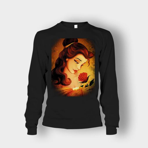 Beauty-Flower-Disney-Beauty-And-The-Beast-Unisex-Long-Sleeve-Black