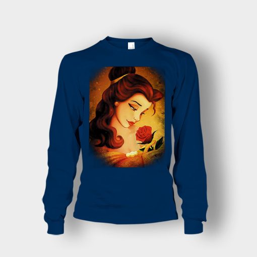 Beauty-Flower-Disney-Beauty-And-The-Beast-Unisex-Long-Sleeve-Navy