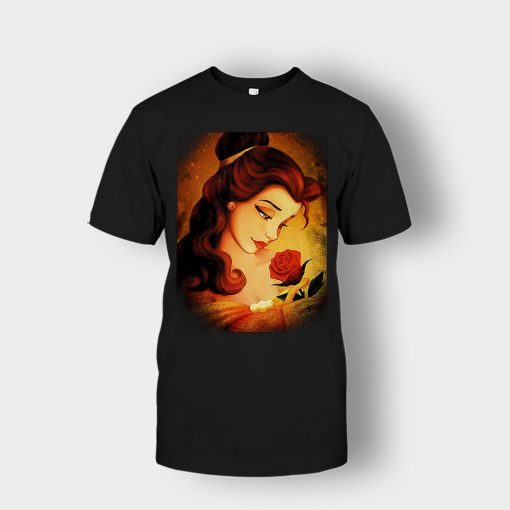 Beauty-Flower-Disney-Beauty-And-The-Beast-Unisex-T-Shirt-Black