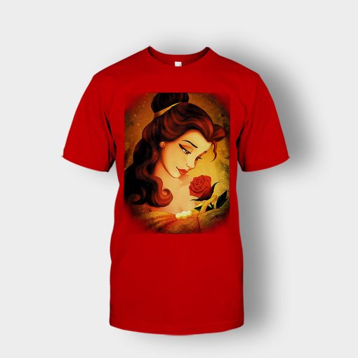 Beauty-Flower-Disney-Beauty-And-The-Beast-Unisex-T-Shirt-Red