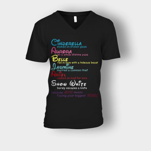 Because-Love-Means-Disney-Unisex-V-Neck-T-Shirt-Black