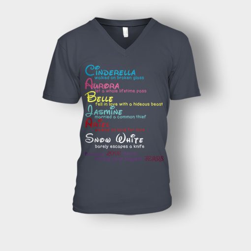 Because-Love-Means-Disney-Unisex-V-Neck-T-Shirt-Dark-Heather