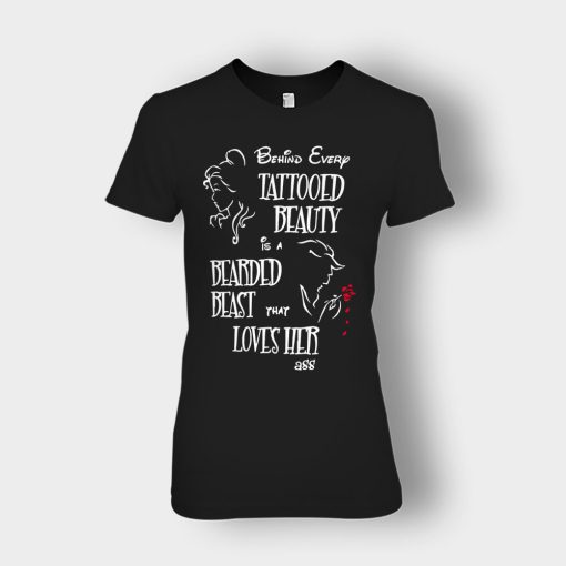 Behind-Every-Beauty-Disney-Beauty-And-The-Beast-Ladies-T-Shirt-Black