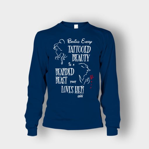 Behind-Every-Beauty-Disney-Beauty-And-The-Beast-Unisex-Long-Sleeve-Navy