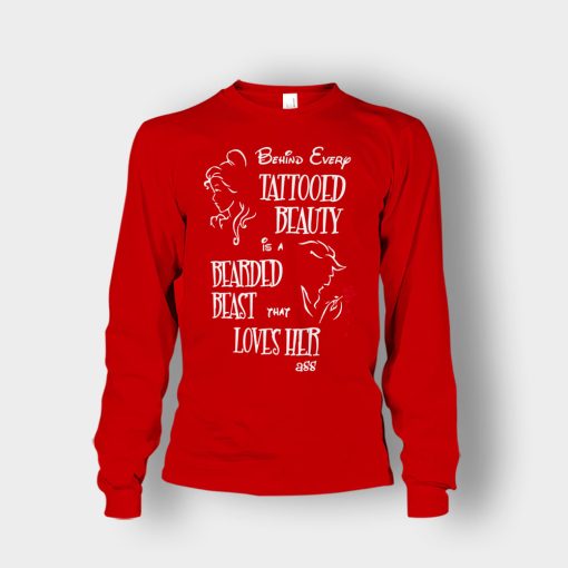 Behind-Every-Beauty-Disney-Beauty-And-The-Beast-Unisex-Long-Sleeve-Red