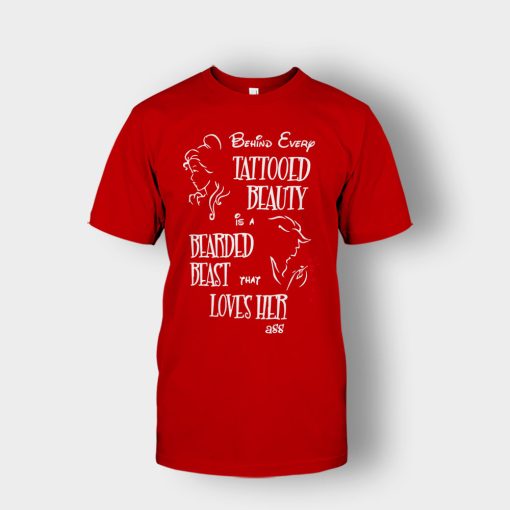 Behind-Every-Beauty-Disney-Beauty-And-The-Beast-Unisex-T-Shirt-Red