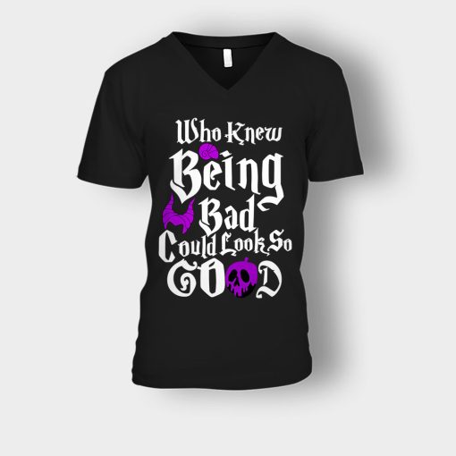 Being-Bad-Could-Look-So-Good-Disney-Maleficient-Inspired-Unisex-V-Neck-T-Shirt-Black