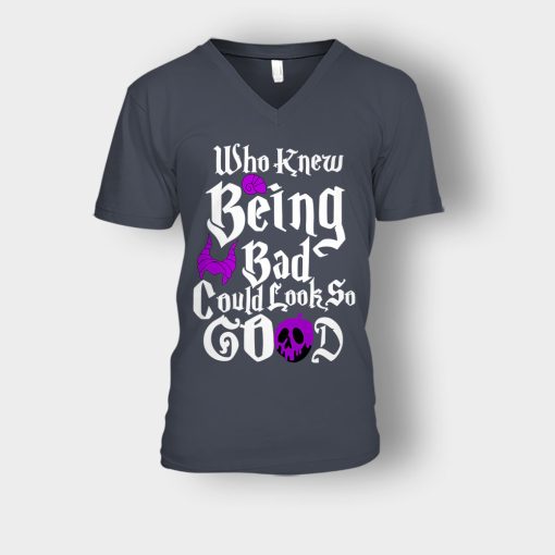 Being-Bad-Could-Look-So-Good-Disney-Maleficient-Inspired-Unisex-V-Neck-T-Shirt-Dark-Heather