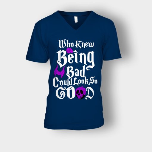 Being-Bad-Could-Look-So-Good-Disney-Maleficient-Inspired-Unisex-V-Neck-T-Shirt-Navy