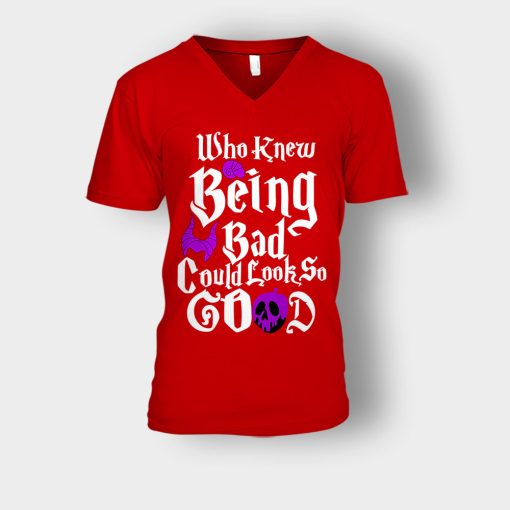 Being-Bad-Could-Look-So-Good-Disney-Maleficient-Inspired-Unisex-V-Neck-T-Shirt-Red
