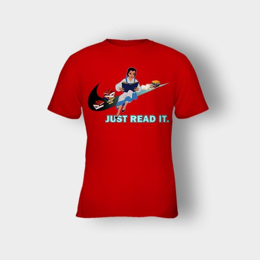Belles-Just-Read-It-Disney-Beauty-And-The-Beast-Kids-T-Shirt-Red