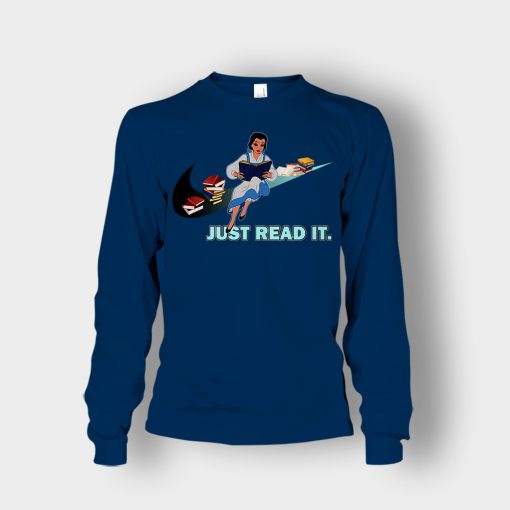 Belles-Just-Read-It-Disney-Beauty-And-The-Beast-Unisex-Long-Sleeve-Navy