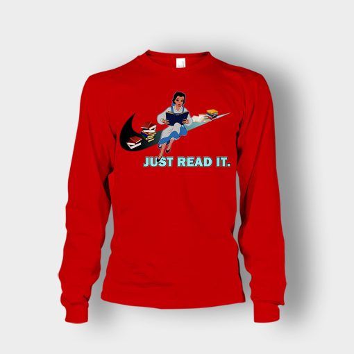 Belles-Just-Read-It-Disney-Beauty-And-The-Beast-Unisex-Long-Sleeve-Red