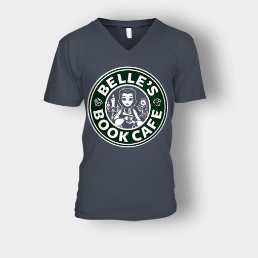 Belles-Starbuck-Coffee-Disney-Beauty-And-The-Beast-Unisex-V-Neck-T-Shirt-Dark-Heather