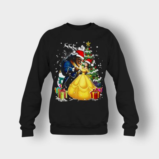 Beside-The-Christmas-Tree-Disney-Beauty-And-The-Beast-Crewneck-Sweatshirt-Black