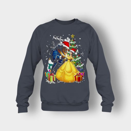 Beside-The-Christmas-Tree-Disney-Beauty-And-The-Beast-Crewneck-Sweatshirt-Dark-Heather