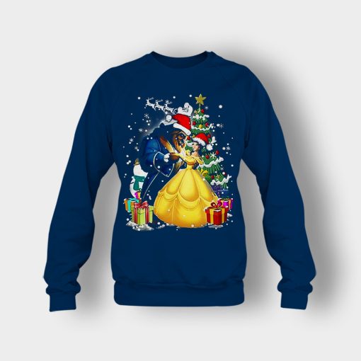 Beside-The-Christmas-Tree-Disney-Beauty-And-The-Beast-Crewneck-Sweatshirt-Navy