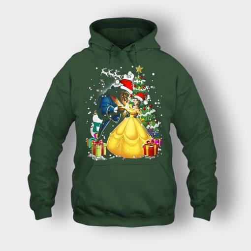 Beside-The-Christmas-Tree-Disney-Beauty-And-The-Beast-Unisex-Hoodie-Forest