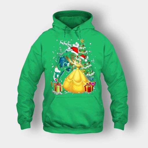 Beside-The-Christmas-Tree-Disney-Beauty-And-The-Beast-Unisex-Hoodie-Irish-Green