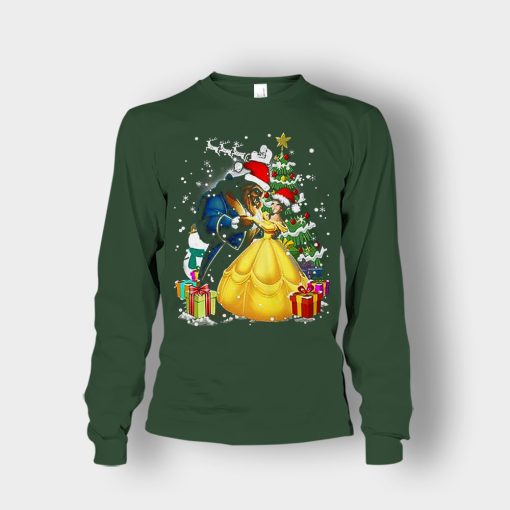 Beside-The-Christmas-Tree-Disney-Beauty-And-The-Beast-Unisex-Long-Sleeve-Forest