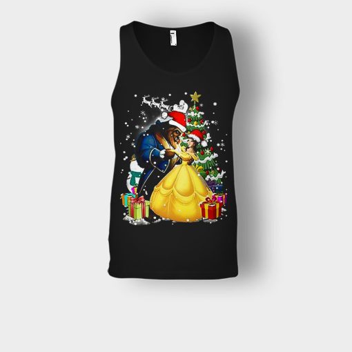 Beside-The-Christmas-Tree-Disney-Beauty-And-The-Beast-Unisex-Tank-Top-Black