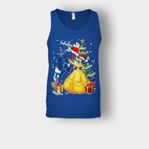 Beside-The-Christmas-Tree-Disney-Beauty-And-The-Beast-Unisex-Tank-Top-Royal