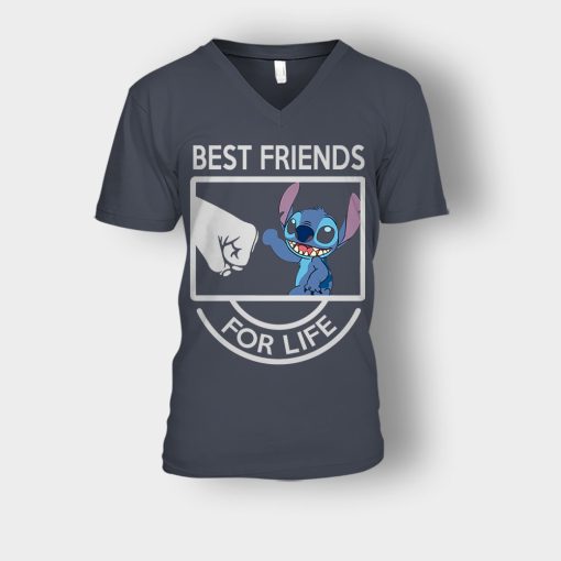 Best-Friends-For-Life-Disney-Lilo-And-Stitch-Unisex-V-Neck-T-Shirt-Dark-Heather