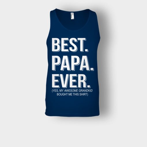 Best-Papa-Ever-Fathers-Day-Daddy-Gifts-Idea-Unisex-Tank-Top-Navy