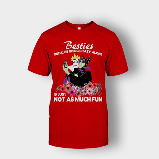 Besties-Because-Going-Crazy-Alone-Is-Not-As-Much-Fun-Disney-Maleficient-Inspired-Unisex-T-Shirt-Red