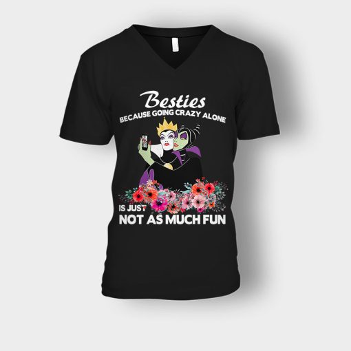 Besties-Because-Going-Crazy-Alone-Is-Not-As-Much-Fun-Disney-Maleficient-Inspired-Unisex-V-Neck-T-Shirt-Black