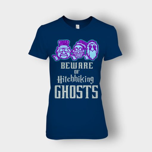 Beware-of-Hitchhiking-Ghosts-Gracey-Manor-Disney-Inspired-Ladies-T-Shirt-Navy