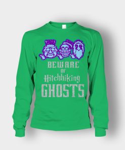Beware-of-Hitchhiking-Ghosts-Gracey-Manor-Disney-Inspired-Unisex-Long-Sleeve-Irish-Green