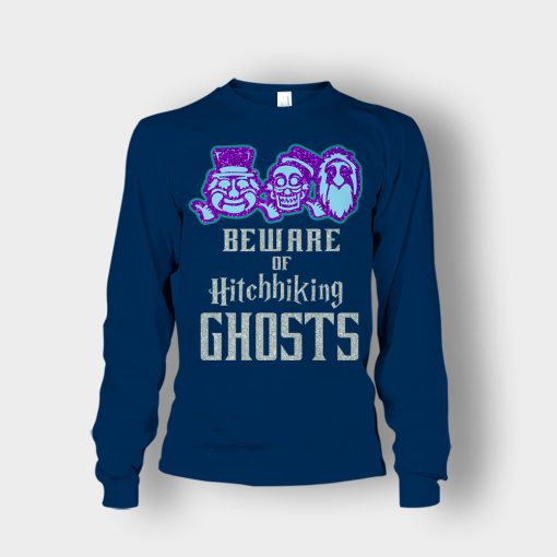 Beware-of-Hitchhiking-Ghosts-Gracey-Manor-Disney-Inspired-Unisex-Long-Sleeve-Navy