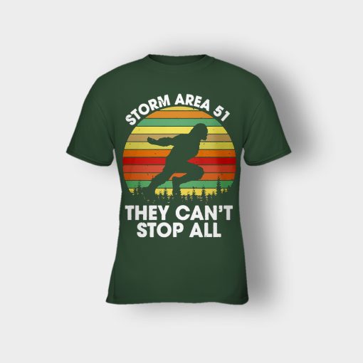 Bigfoot-Storm-Area-51-they-cant-stop-all-Kids-T-Shirt-Forest