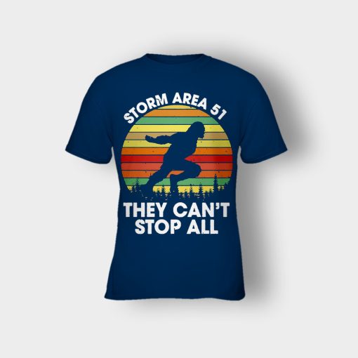 Bigfoot-Storm-Area-51-they-cant-stop-all-Kids-T-Shirt-Navy