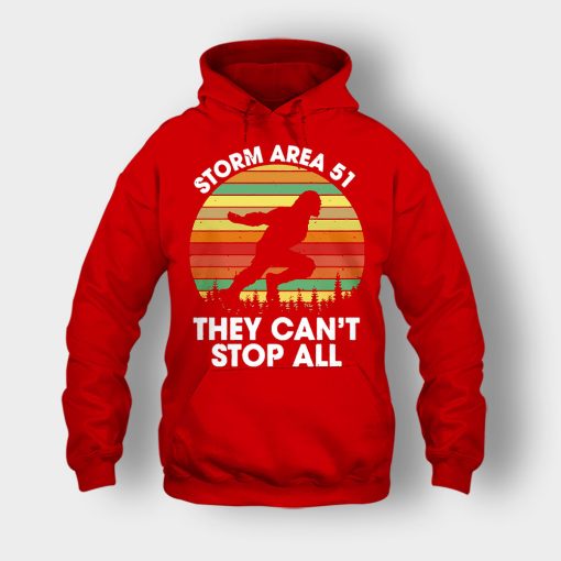 Bigfoot-Storm-Area-51-they-cant-stop-all-Unisex-Hoodie-Red