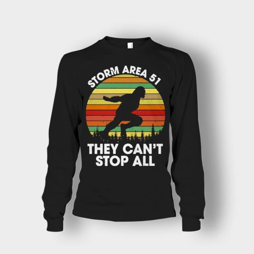 Bigfoot-Storm-Area-51-they-cant-stop-all-Unisex-Long-Sleeve-Black