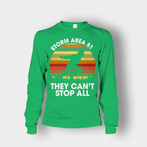 Bigfoot-Storm-Area-51-they-cant-stop-all-Unisex-Long-Sleeve-Irish-Green