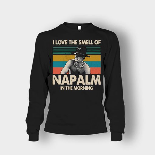 Bill-Kilgore-I-love-the-smell-of-Napalm-in-the-morning-vintage-shirt-Unisex-Long-Sleeve-Black