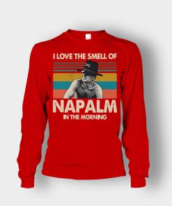 Bill-Kilgore-I-love-the-smell-of-Napalm-in-the-morning-vintage-shirt-Unisex-Long-Sleeve-Red