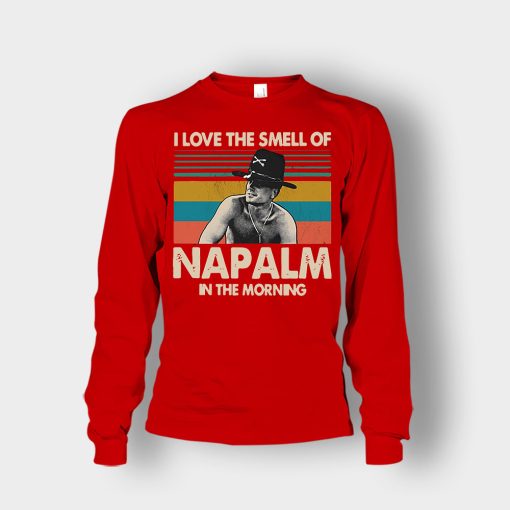 Bill-Kilgore-I-love-the-smell-of-Napalm-in-the-morning-vintage-shirt-Unisex-Long-Sleeve-Red