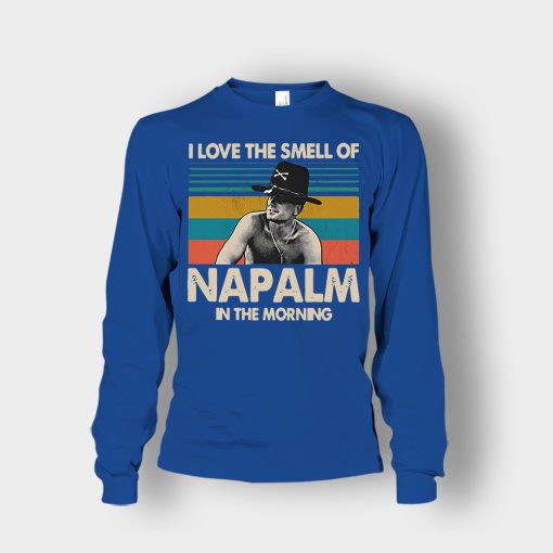 Bill-Kilgore-I-love-the-smell-of-Napalm-in-the-morning-vintage-shirt-Unisex-Long-Sleeve-Royal