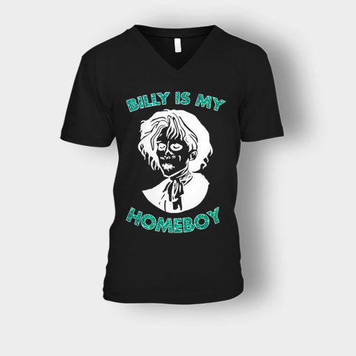 Billy-Butcherson-is-my-Homeboy-Disney-Hocus-Pocus-Unisex-V-Neck-T-Shirt-Black