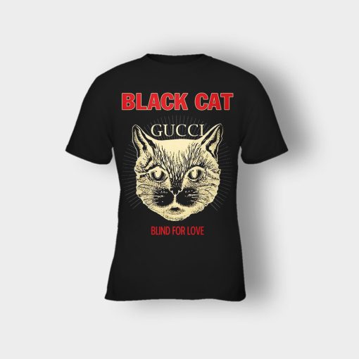 Blind-For-Love-Black-Cat-Kids-T-Shirt-Black