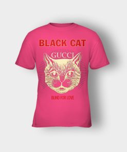 Blind-For-Love-Black-Cat-Kids-T-Shirt-Heliconia
