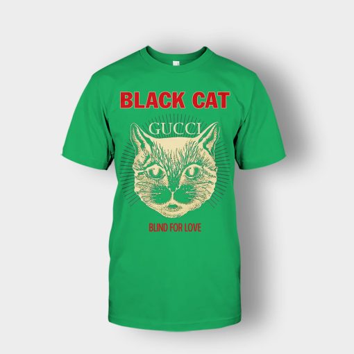 Blind-For-Love-Black-Cat-Unisex-T-Shirt-Irish-Green