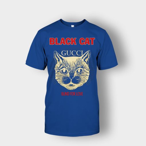 Blind-For-Love-Black-Cat-Unisex-T-Shirt-Royal