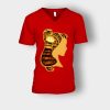 Booking-Head-Disney-Beauty-And-The-Beast-Unisex-V-Neck-T-Shirt-Red
