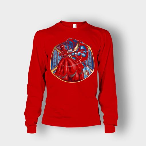 Booty-Deadpool-Mashup-Disney-Beauty-And-The-Beast-Unisex-Long-Sleeve-Red