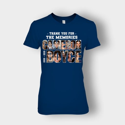 Cameron-Boyce-1999-2019-Thank-You-For-The-Memories-Ladies-T-Shirt-Navy